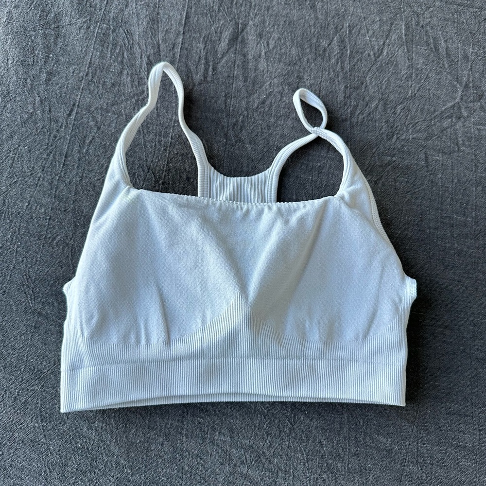 All In Motion White Ribbed Bra - Picture 4 of 4